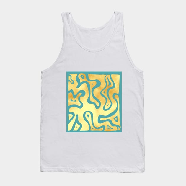 Golden flow Tank Top by Crea Twinkles